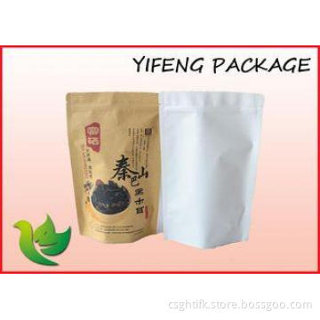 Printed Kraft Paper Stand Up Pouches Resealable Zip Lock Ba